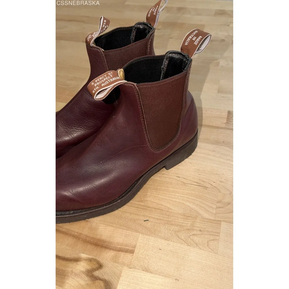 R.M. Williams Gardener Chestnut Leather Chelsea Boots Men's Size AU 7G US 8